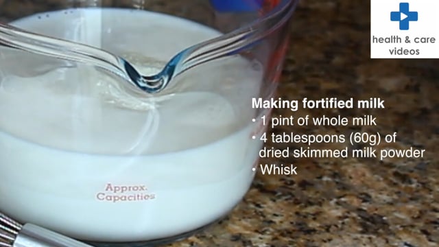 How to use fortified milk to avoid malnutrition