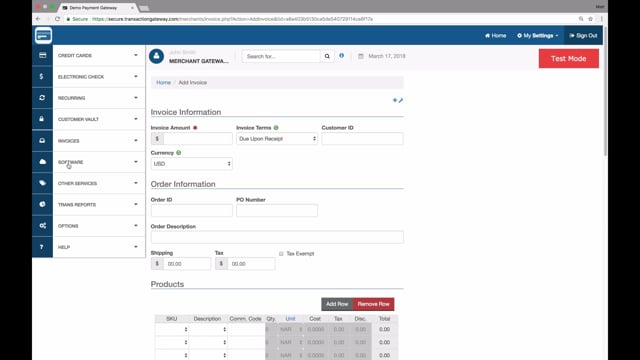 Invoicing