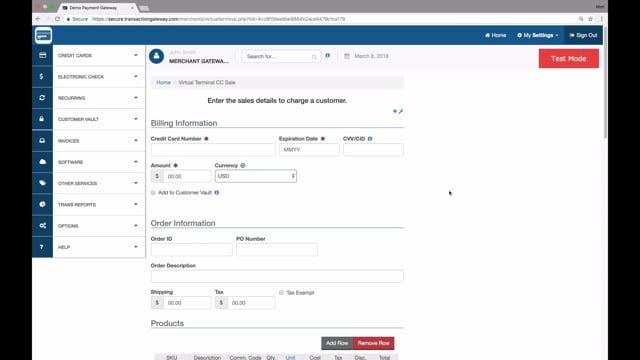 Run a Sale Transaction