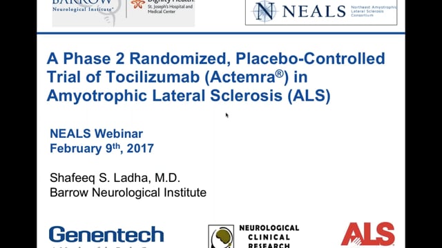 Actemra Study - Anti-inflammatory treatment for ALS Screen Grab