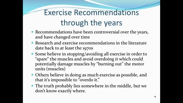 Exercise and ALS: A Discussion of Research and Practical Recommendations Screen Grab