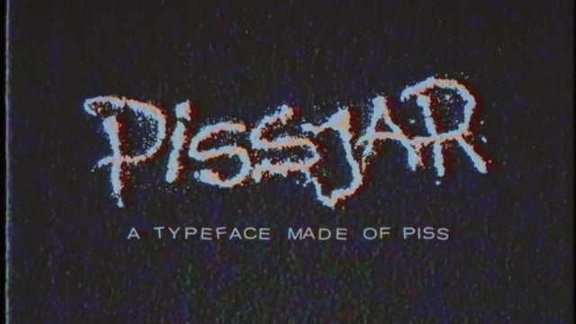 ⁣A typeface made of piss