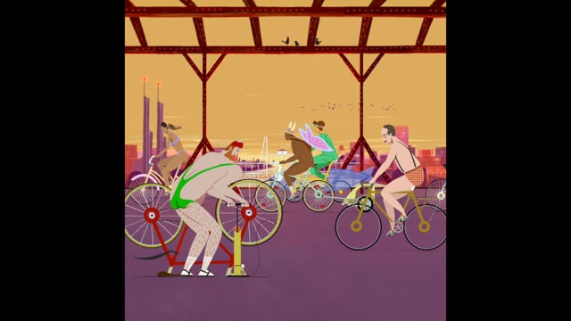 Travel Portland - Bridge (Naked Bike Ride)