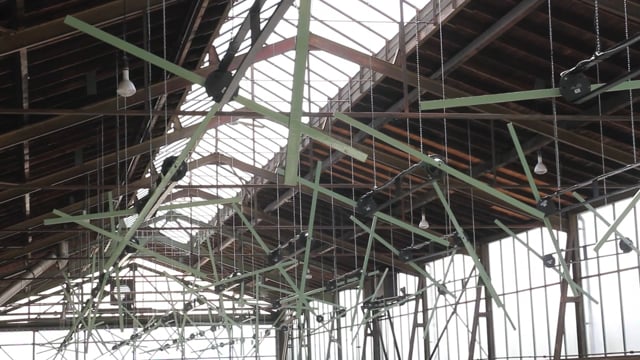 Peter Vink — de Biesboschhal, site-specific light installation