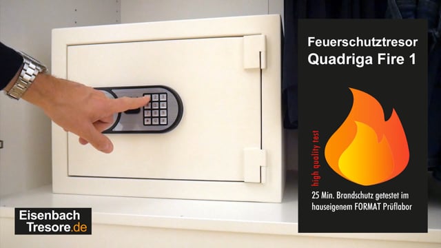 Feuerschutz Tresor Quadriga Fire 1 - Video Vorschau