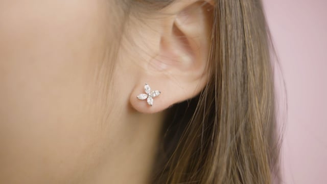 Marquise Diamond Studs - Video