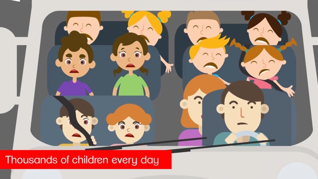 Animated explainer video child safety belt system school buses