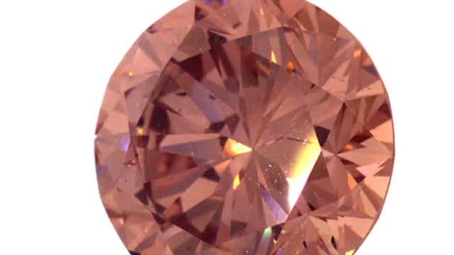 1.50ct Fancy Intense Orangey Pink Lab Grown Round Brilliant Diamond