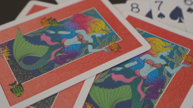 Video Bicycle - Mermaid Playing Cards - Captivating Coral