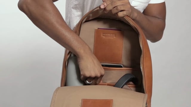 to The Market x Parker Clay Atlas Leather Backpack - Rust Brown