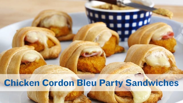 Chicken Cordon Bleu Party Sandwiches Video