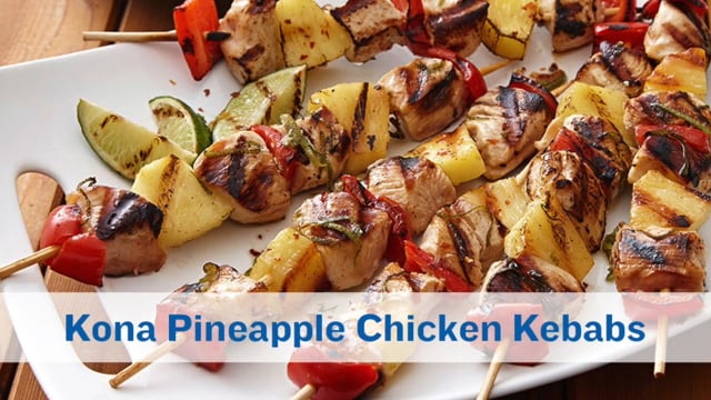 Easy Kona Pineapple Chicken Kebabs Video