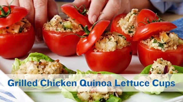 Grilled Chicken Quinoa Lettuce Cups Video