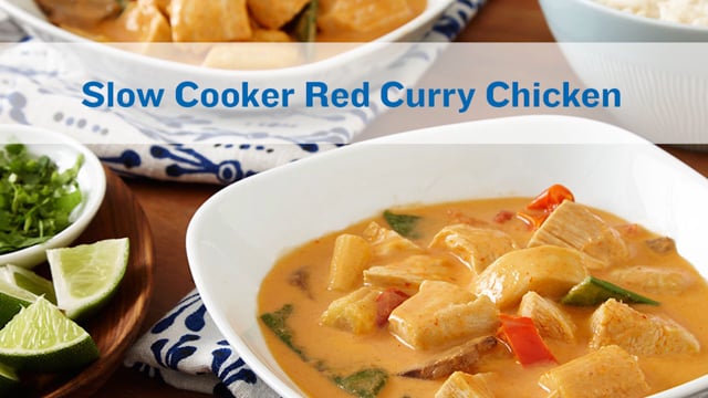 Slow Cooker Red Curry Chicken Video