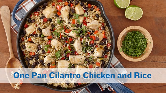 One Pan Cilantro Chicken And Rice Video