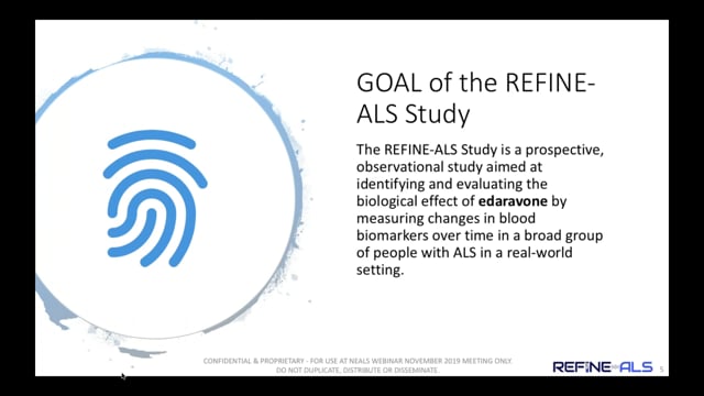 REFINE-ALS: A Much Needed Biomarker Study of Edaravone (Radicava) in ALS Screen Grab