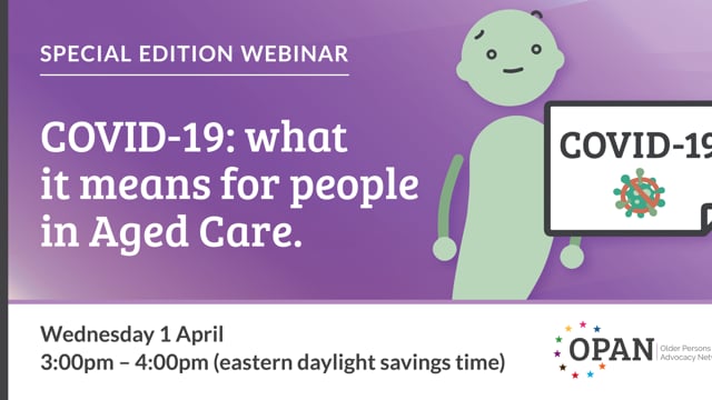COVID-19 and what it means for people in Aged Care Session 2