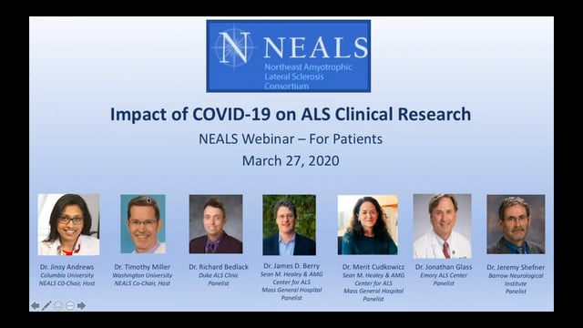 Impact of COVID-19 on ALS clinical research Screen Grab