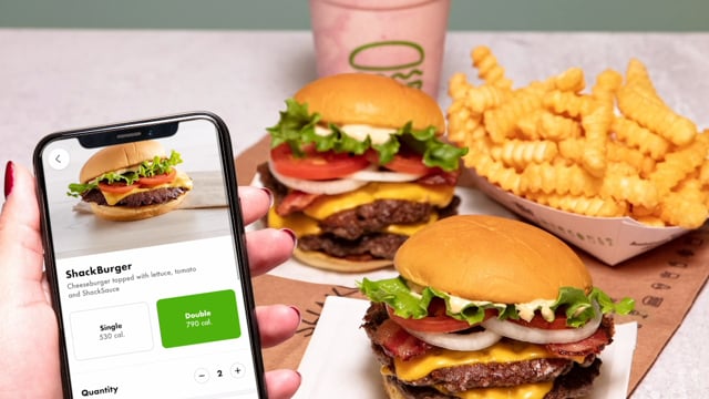 Creative stop-motion campaign for the Shake Shack app, blending animation with commercial food standards