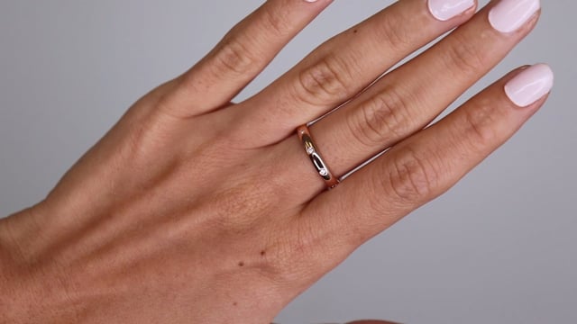 Slim Burnished Diamond Band - Video