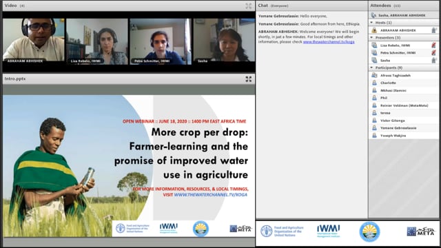 The Water Channel open webinar: more crop per drop, farmer-learning and the promise of improved water use in agriculture