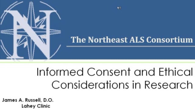 Informed Consent and Ethical Considerations in Research Webinar 4-30-12 Screen Grab