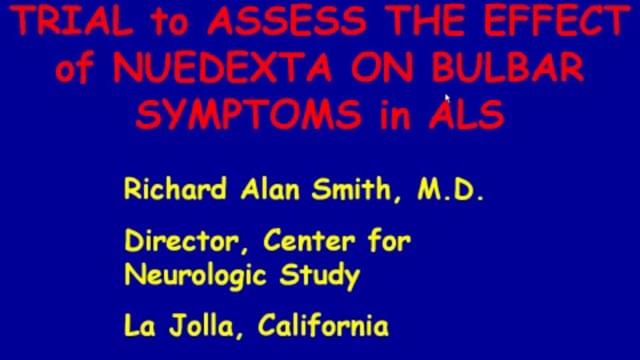 Determining the Effect of Nuedexta on Speech and Swallowing in ALS: A Multicenter Trial Webinar Screen Grab