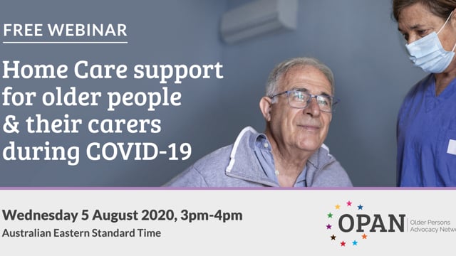 Home Care support for older people & their carers during COVID-19
