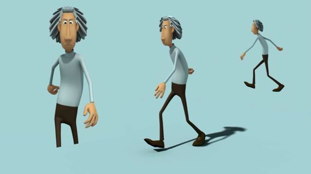 3d cartoon walk cycle