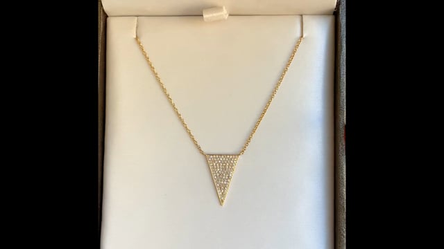 Get gem pave hot sale triangle necklace