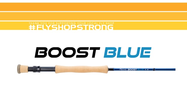 Echo Boost Blue fly rod, engineered for high-performance casting accuracy