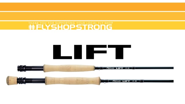 Echo Lift fly rod, designed for easy casting and optimal performance for beginner to intermediate anglers