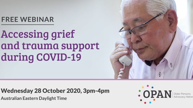 Accessing grief and trauma support during COVID-19