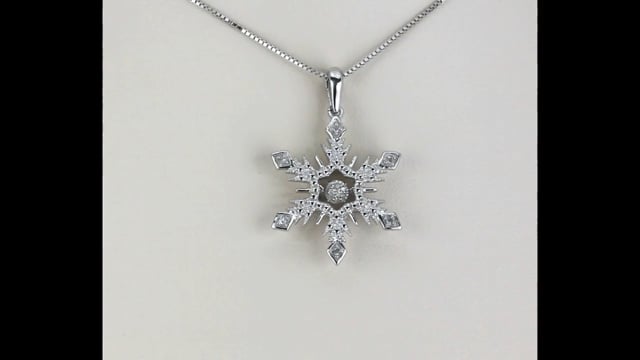 Diamond Snowflake Magnetic Convertible Pendant Necklace - Johnny Jewelry