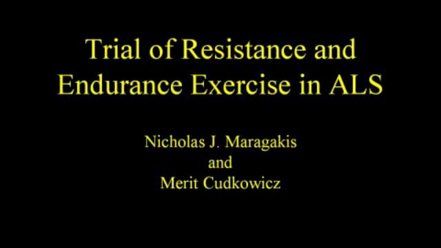 Resistance and Endurance Exercise in ALS Trial Webinar 9-11-12 Screen Grab