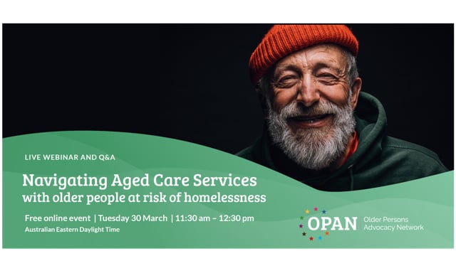 Navigating Aged Care Services With Older People At Risk Of Homelessness
