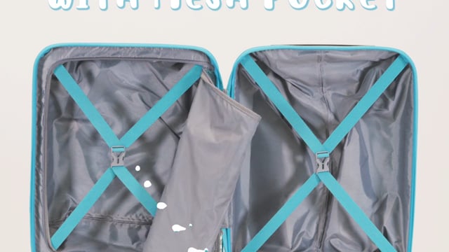Video: Linex maleta grande spinner 4 ruedas 76cm blue ocean 128455/1099