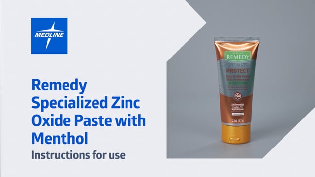 Product video: Medline Remedy Specialized Protect Zinc Oxide Paste Skin Protectant with Menthol