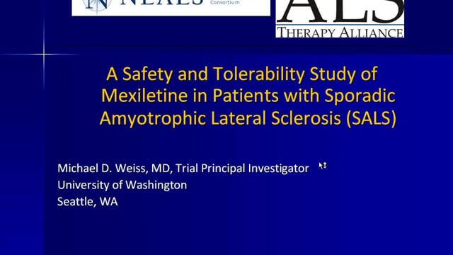 Mexiletine for Patients with Sporadic ALS 1-11-13 Screen Grab