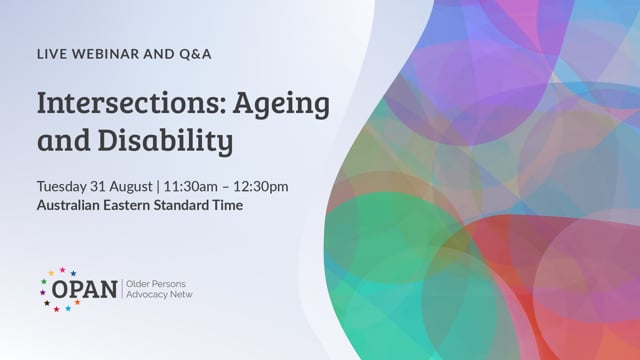 Intersections: Ageing and Disability