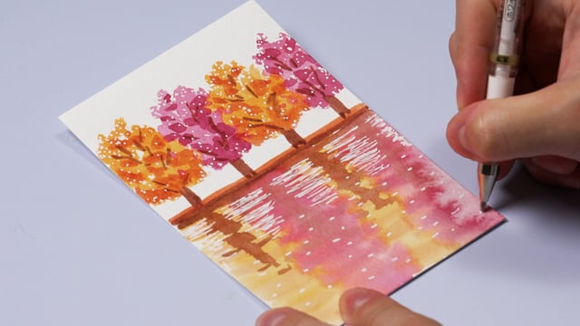 紅葉の風景を描こう
