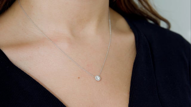 Diamond Halo Pendant - Video