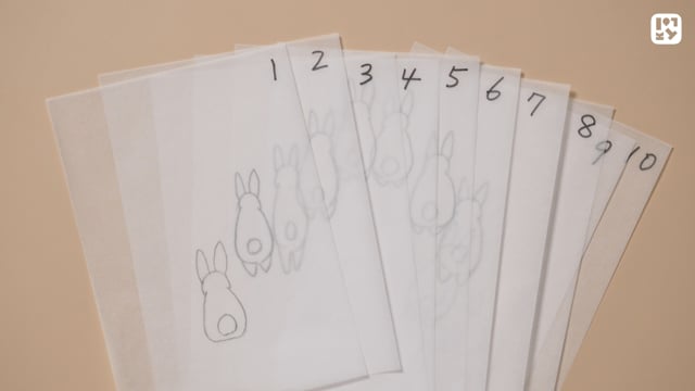 うさぎのアニメーション