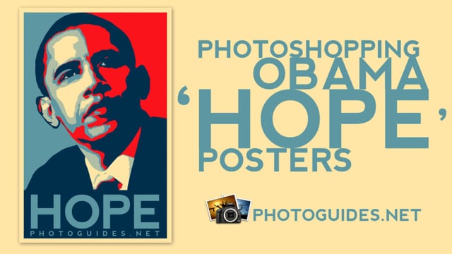 How to add Poster effect for Obama photo - Photoshop