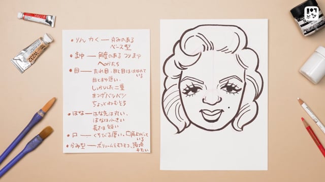 一緒に似顔絵を描こう
