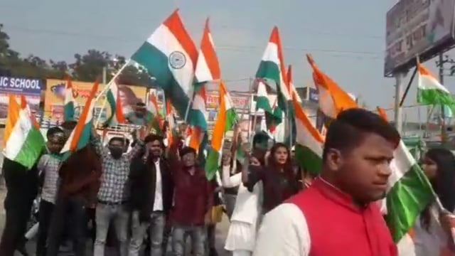 अभाविप ने गणतंत्र दिवस के अवसर पर निकाला तिरंगा यात्रा