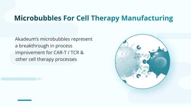 Microbubbles for Cell Therapy Manufacturing