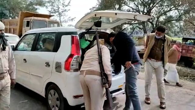 बिंद थाना पुलिस के द्वारा चलाया गया वाहन जाँच