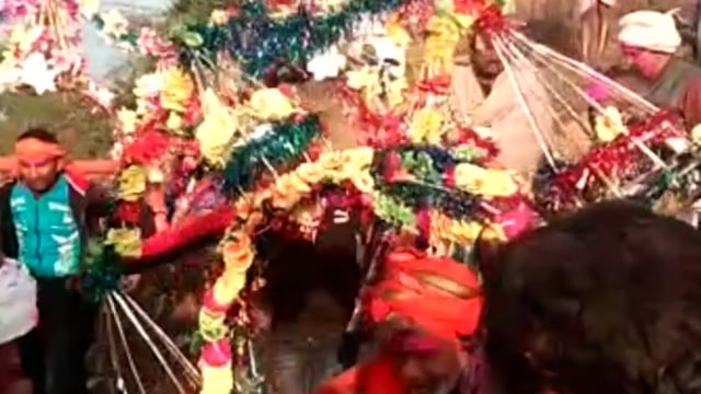 लखीसराय जिले के जलप्पा स्थान पहुंचा कांवरियों का जत्था और बसंत पंचमी के आगमन को लेकर भक्ति भाव से झूमते गाते आए नजर