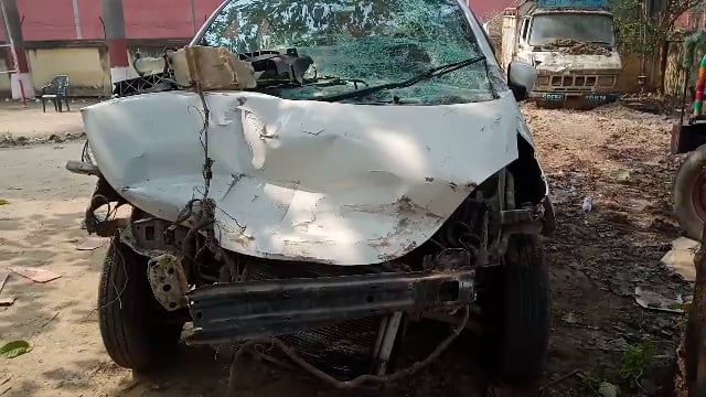 हरनौत थाना क्षेत्र के विरामपुर में ट्रेक्टर मारुतिवैन के सीधी टकर में के तीन लोग  जख्मी एक महिला की हालत नाजुक